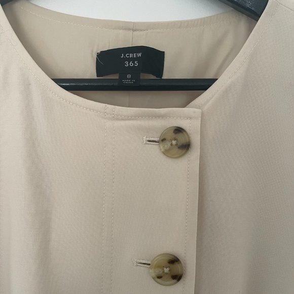 J Crew Short Sleeve Italian Trench Dress - Picture 7 of 8